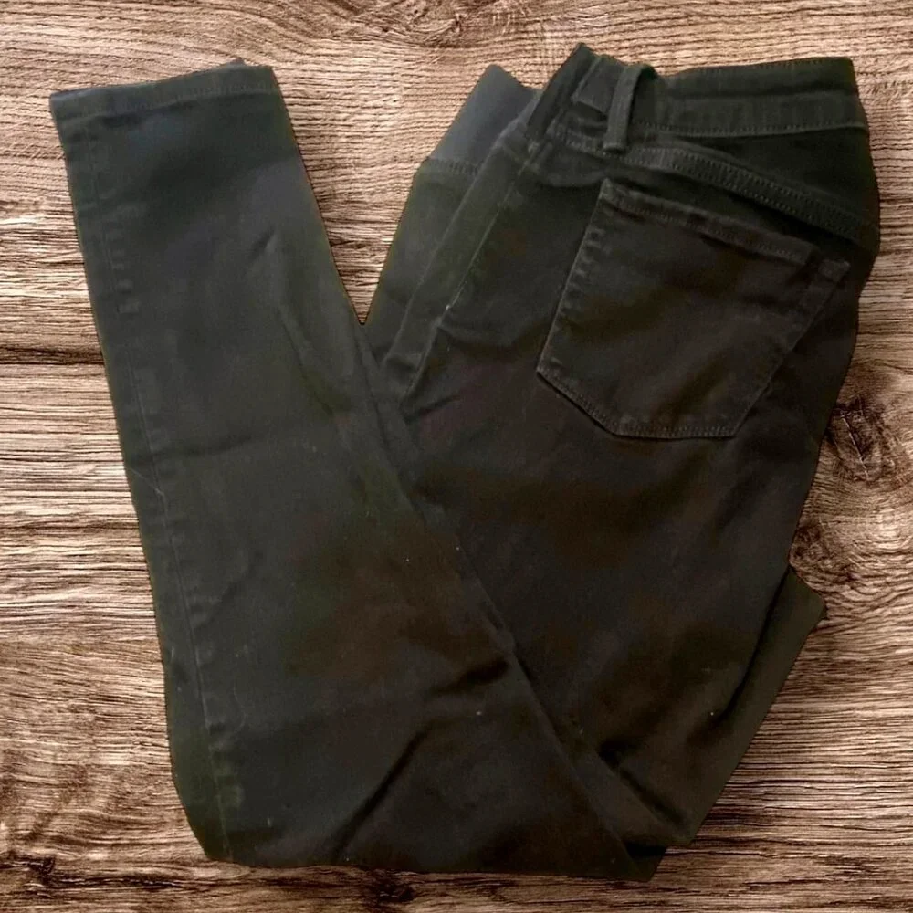 Isabel Skinny Maternity‎ Jeans 10 Black Cotton Blend Elastic Side Panels